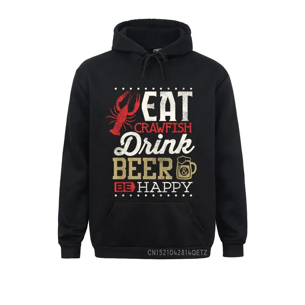 

Funny Crawfish Boil Top Drink Beer Happy Cajun Man Sweatshirts NEW YEAR DAY Simple Style Hoodies Long Sleeve New Coming Men's