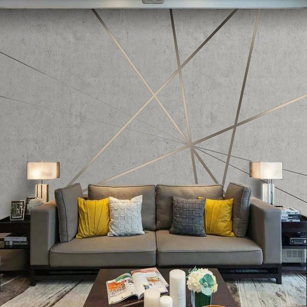 Milofi custom 3D wallpaper mural simple creative geometric concrete industrial background wall decoration mural wallpaper