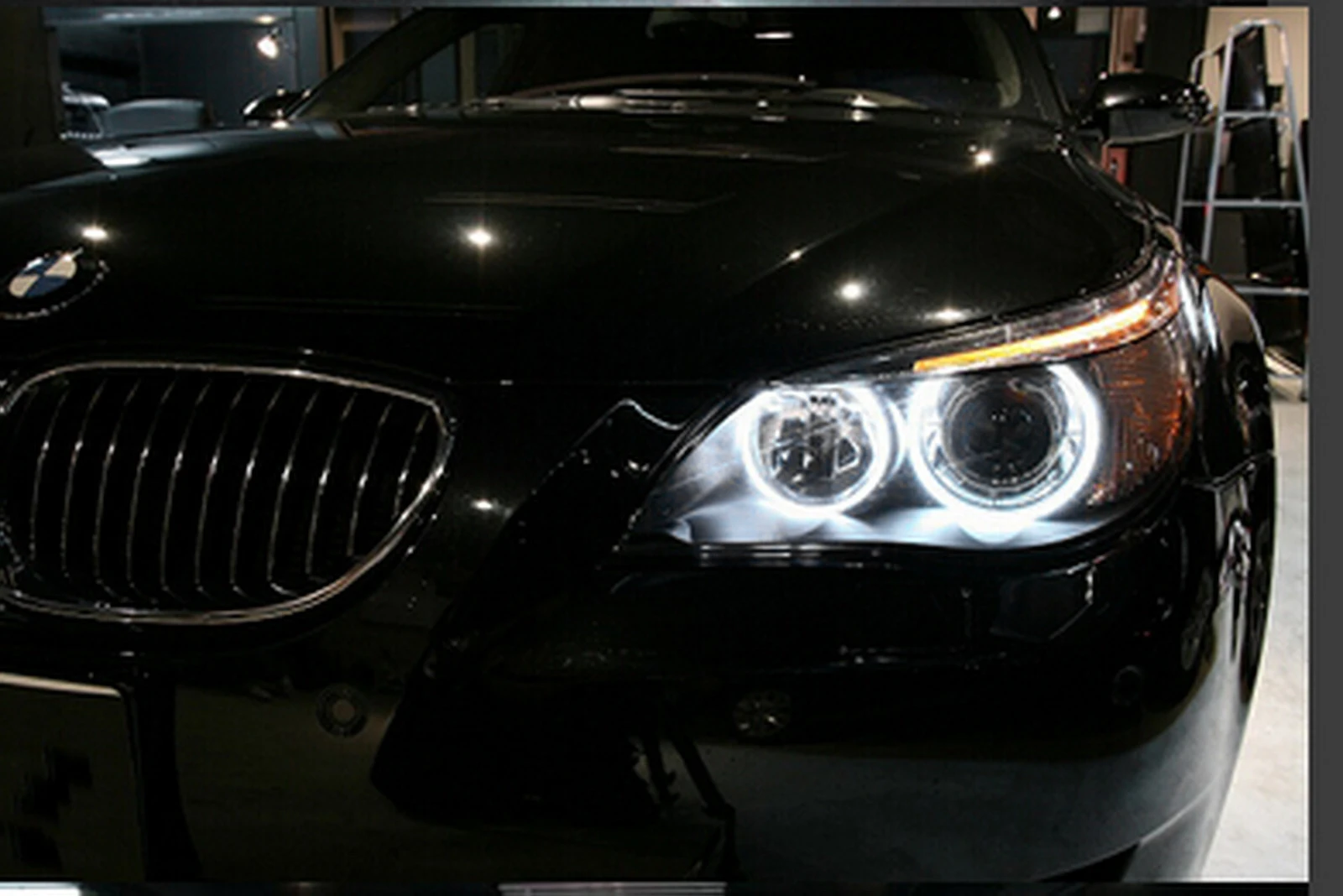 ANGRONG 1 زوج LED 40 واط عيون الملاك حلقات هالة المصباح مصباح أبيض لسيارات BMW 5-Series E60 E61 LCI