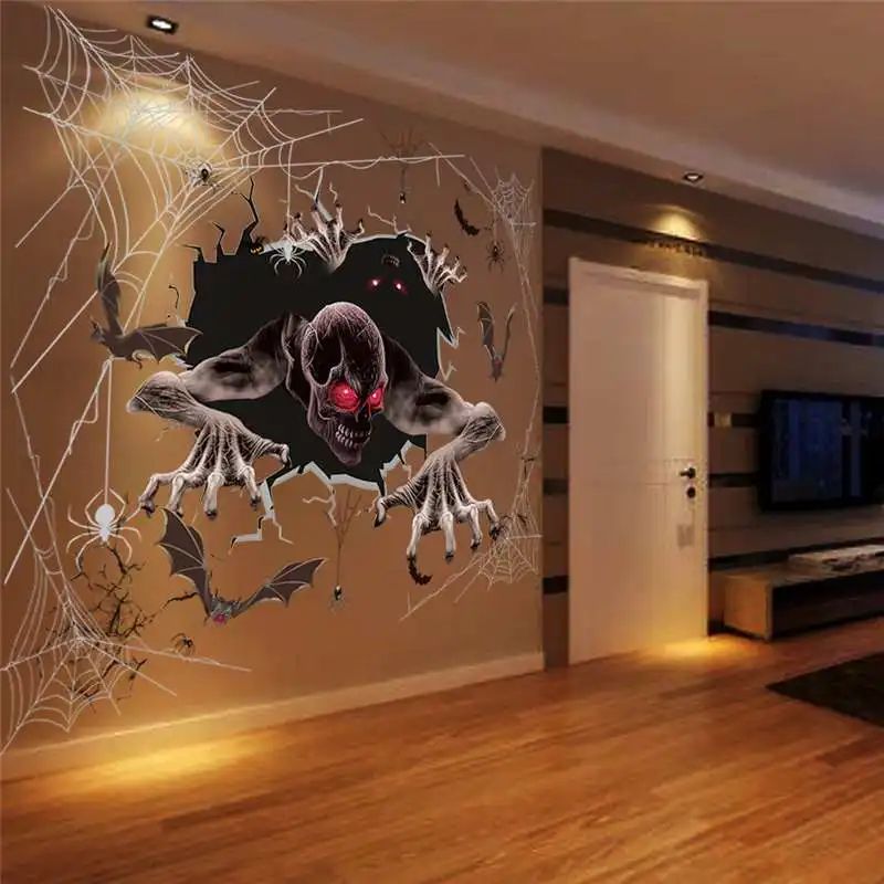 

Halloween Wall Stickers Horror Door Stickers Window Stickers Window Glass Decoration Stickers Festival Props Home Decoration