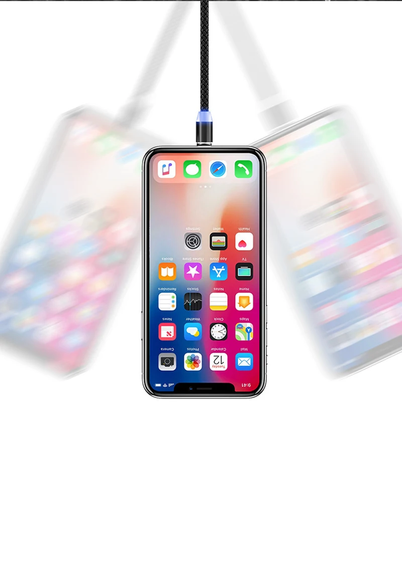 아이폰에 대 한 마그네틱 마이크로 USB 케이블 삼성 안 드 로이드 빠른 충전 자석 충전기 USB Type C 케이블 휴대 전화 코드 와이어