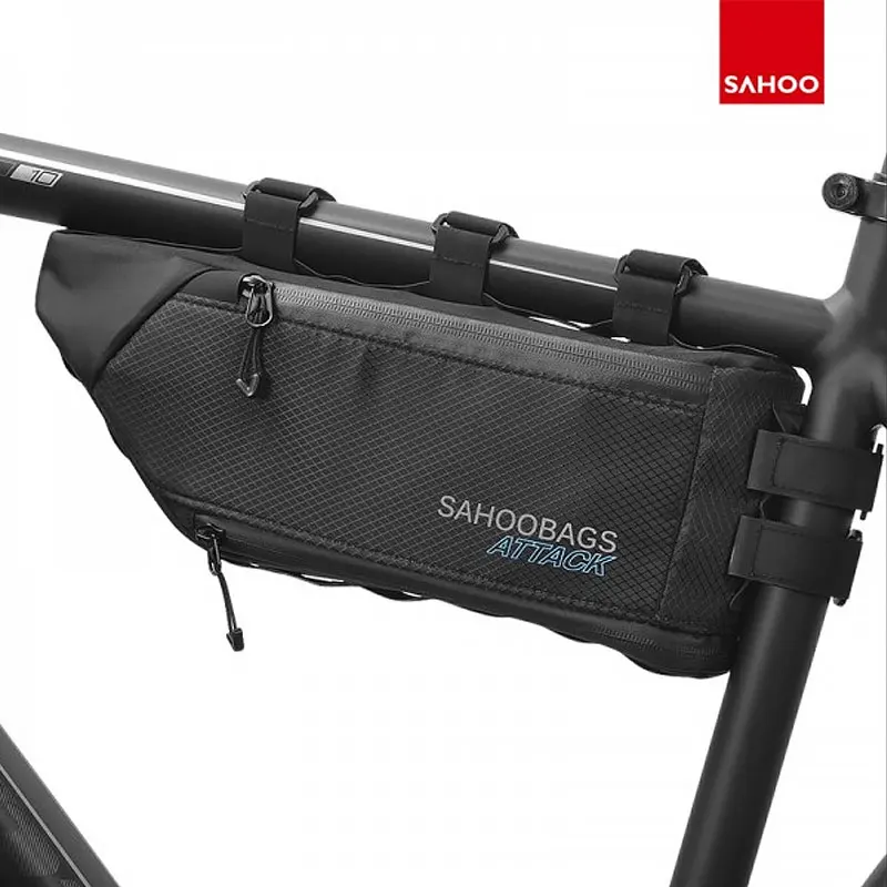 

Sahoo Top Quality Bicycle Frame Triangle Bag 4L Water Proof MTB Road Cross Rail Beam Corner Pannier Water Bladder Pouch Dry Pack