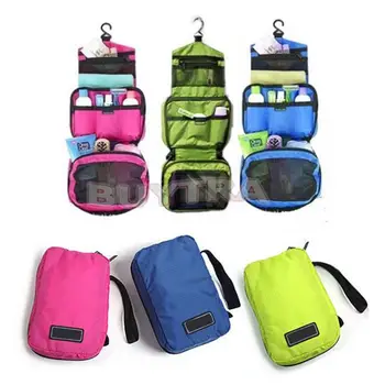 

Womens Ladies Travel Toiletry Folding Portable Organizer Hanging Wash Cosmetic Makeup Storage Bag For Outdoor Camping
