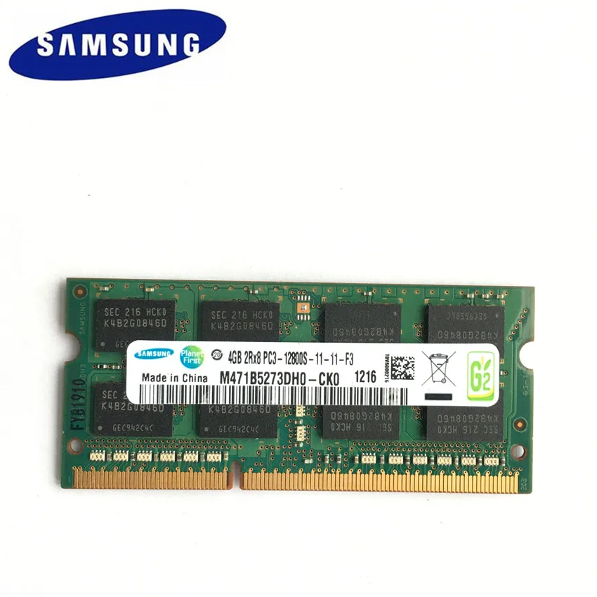 SAMSUNG 4 Гб 2Rx8 PC3 12800S DDR3 1600 МГц 4 Гб памяти ноутбука модуль SODIMM ram SEC Чипсет