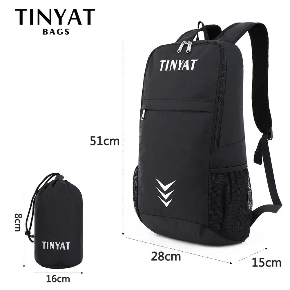TINYAT Lightwegiht, нейлоновый складной рюкзак, водонепроницаемый рюкзак, складная сумка, для улицы, для женщин, мужчин, Для Путешествий, Походов, сумка для хранения