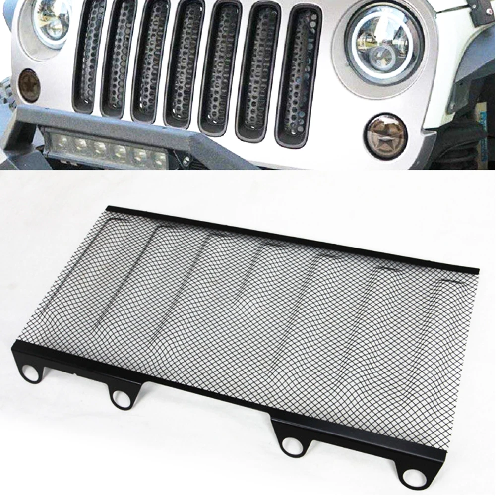 4x4 Авто аксессуары wrangler jk 3D сетки от насекомых решетка черная сталь для 2007- Jeep Wrangler JK JKU неограниченное количество деталей
