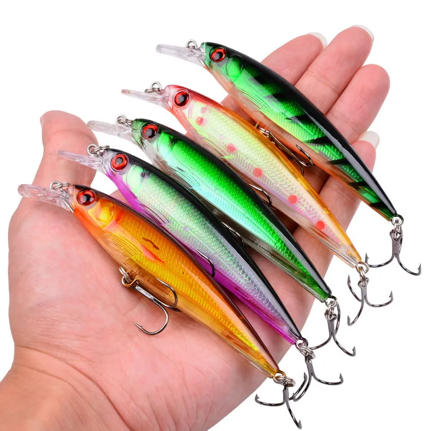 Рыболовная Приманка Minnow 1 шт. лазерная жесткая искусственная приманка с 3d глазами