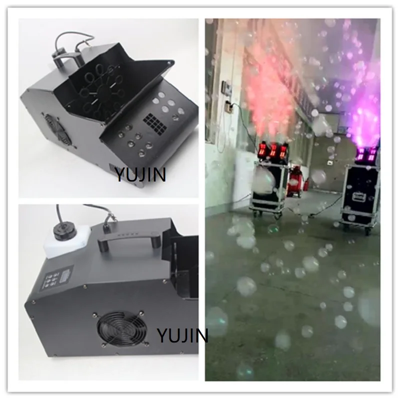 2 в 1 Mutil fuction Одноколесный светодиодный RGB противотуманный дымовой пузырь машина