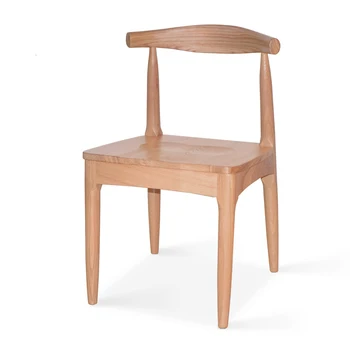 

Horn Chair Solid Wood Nordic Chair Modern Simple Home Study Stool Desk Restaurant Solid Wood Chair Backrest No Need To Install