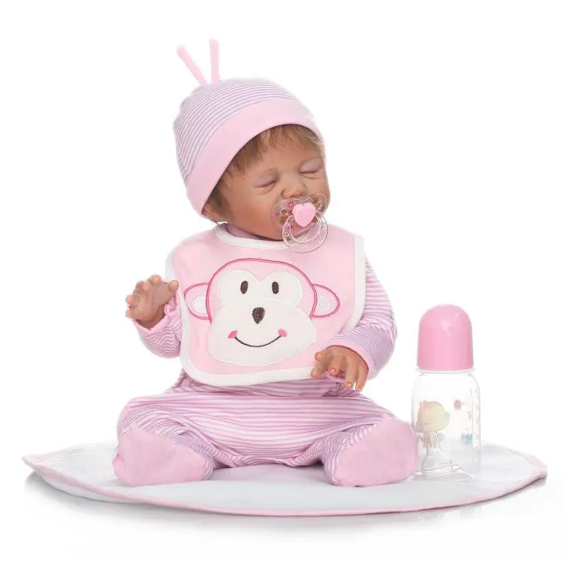 Все Силиконовые Куклы Детские 50 см 18 дюймов NPK куклы Bebe Reborn девочка реалистичные