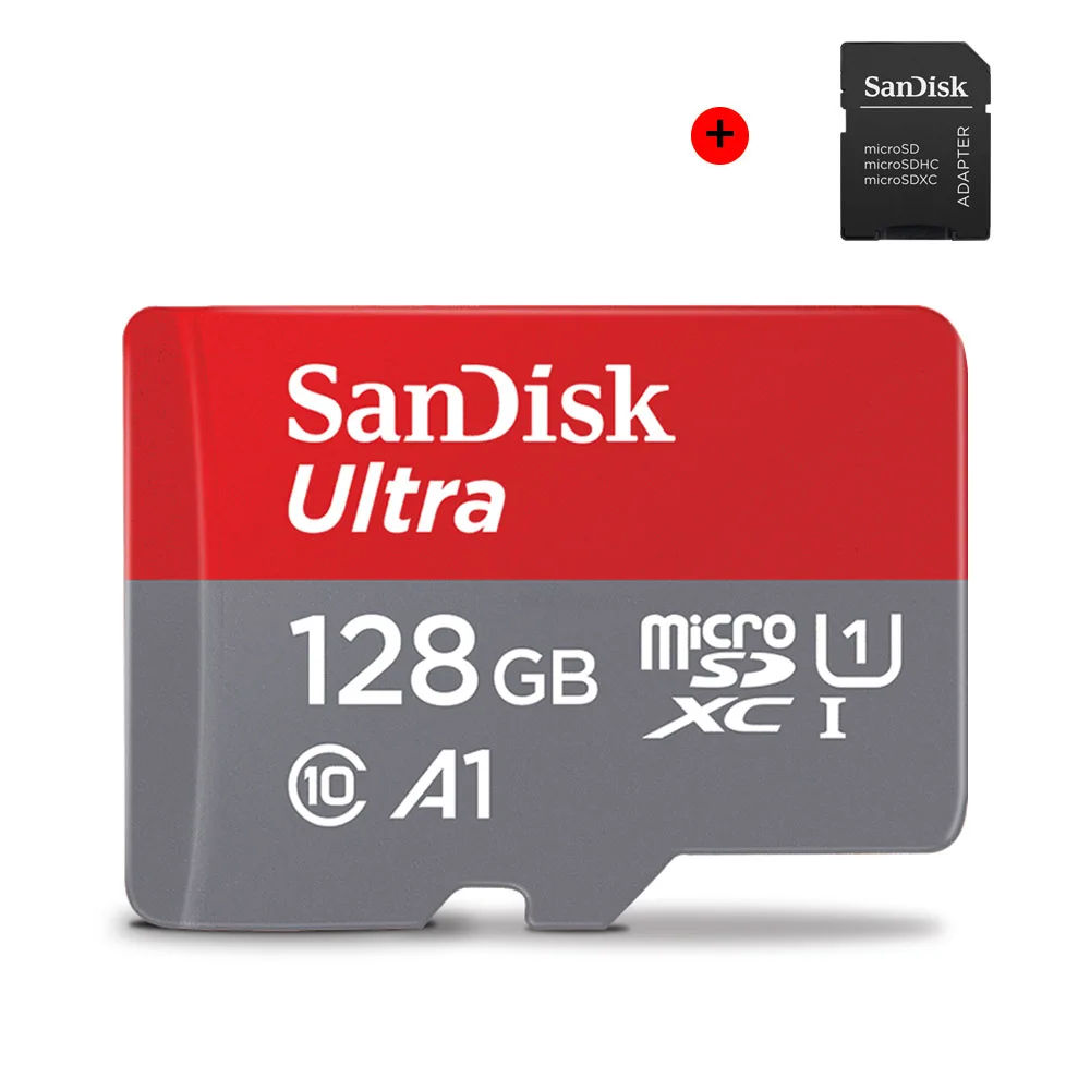 SanDisk, ультра Micro SD карта, 128 ГБ, 32 ГБ, 64 ГБ, 256 ГБ, 400 гб, TF карта, 16 ГБ, класс 10, Макс., 98 МБ/с., карта памяти для телефона, ПК