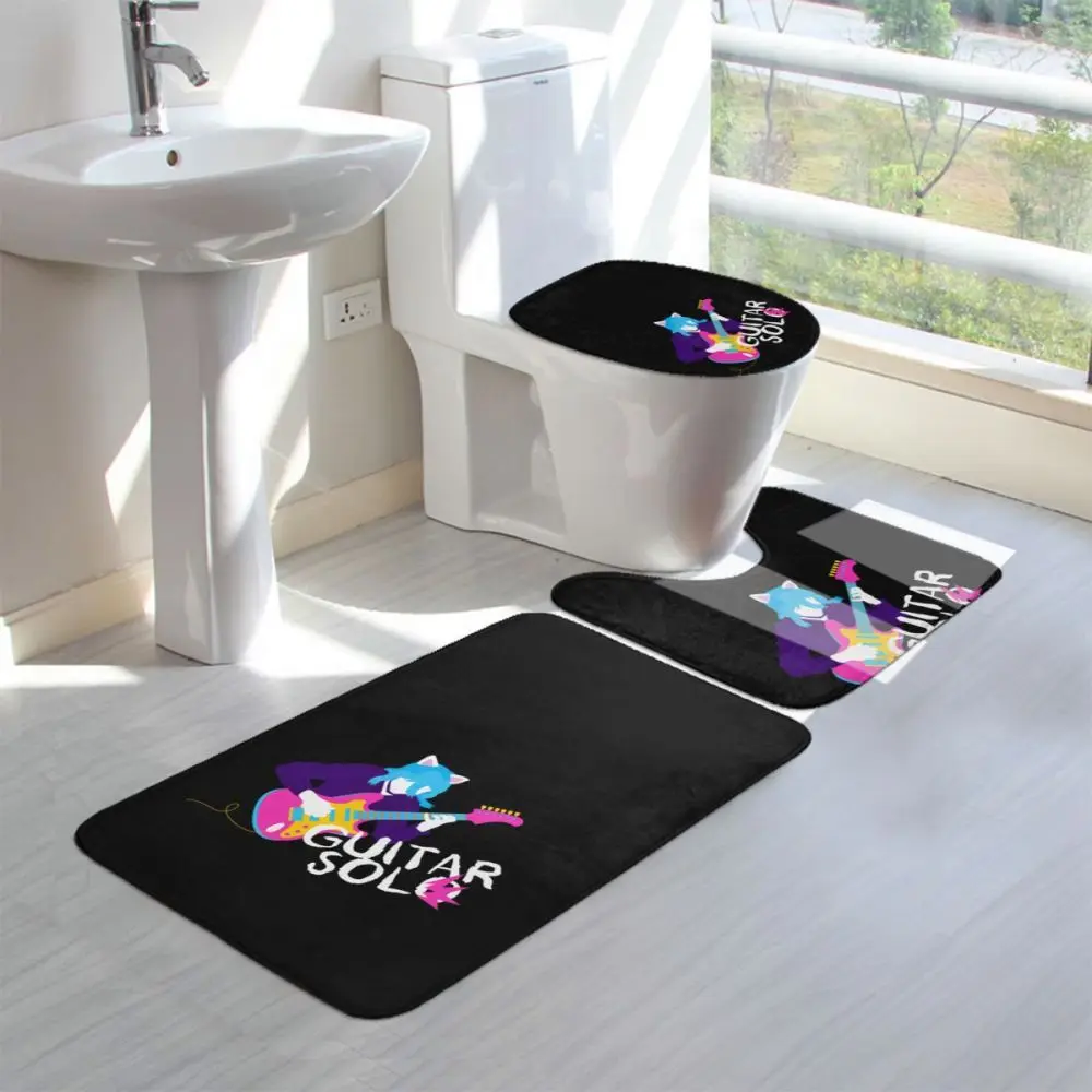 Дармиан Crazy сексуальная игрушка для кота на гитаре и пение Ванная комната Pad 3 шт./компл. сиденье для унитаза крышка Анти-скольжение Аксессуары для ванной комнаты