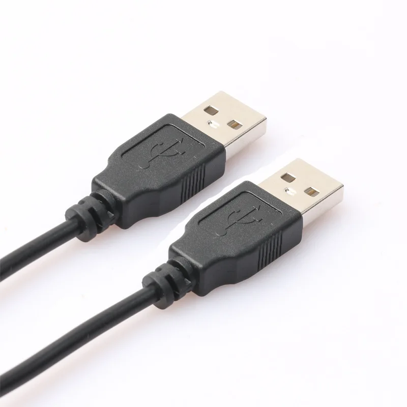 Двойной USB Компьютерный Удлинительный кабель 0,8 M USB 2,0 type A Мужской кабель Hi-speed 480 Мбит/с черный