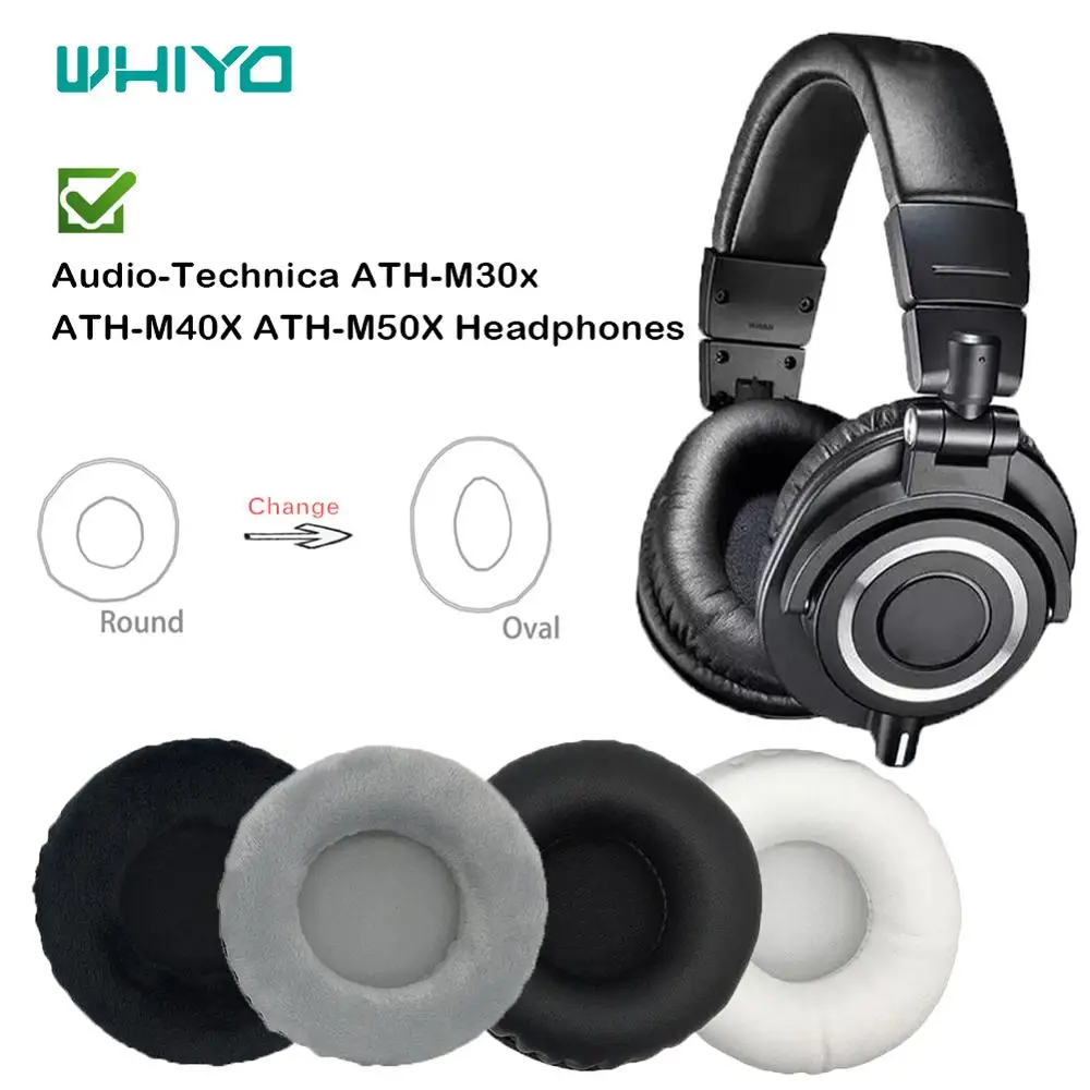 Audio-Technica 2pcs Replacement EarPads Cushion for Audio-Technica ATH-M50X M30X M40X Headphone 