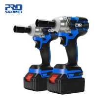 Ferramentas elétricas sem escova da instalação da broca da mão da bateria do soquete 4000 mah li da chave de impacto 21 v por prostormer(China)