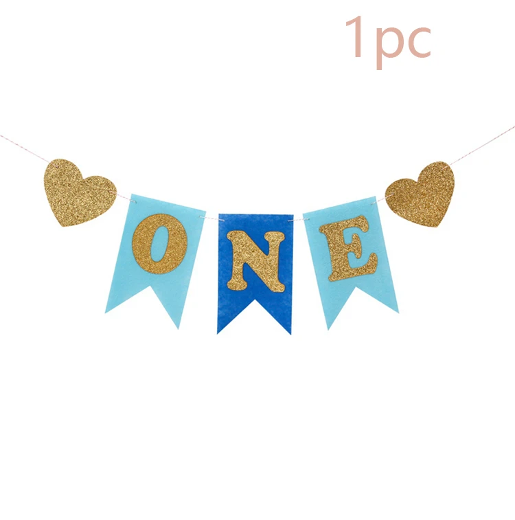 crown 4 PATIMATE 1st на день рождения первого мальчик гирлянда для маленьких девочек один год рождения баннер с днем День рождения Декор для дома я один овсянка - Цвет: crown 4