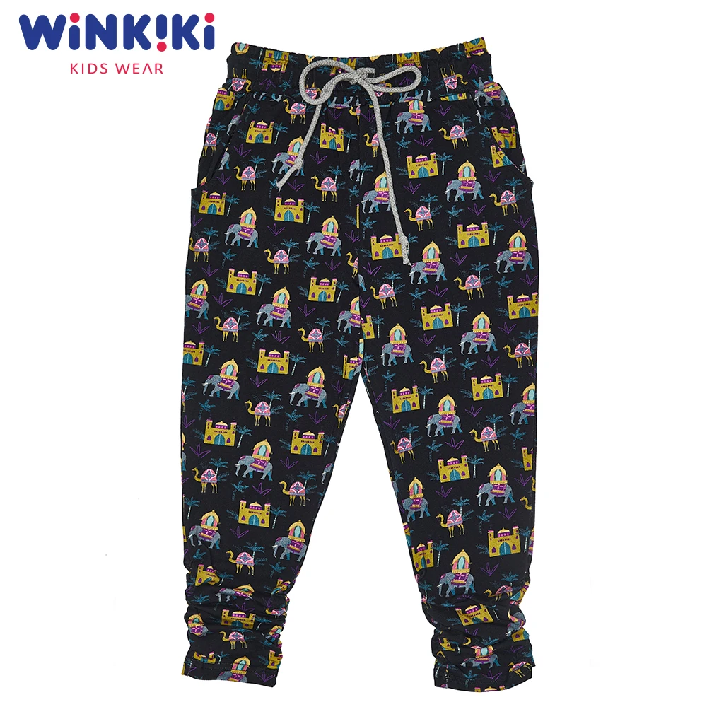 Pants & Capris WINKIKI WKG91358 baby clothes for boys and girls pants Cotton Black Girls