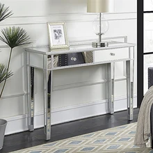 

US and FR Warehouse Dressing Table Mirrored Makeup Table Desk Vanity for Women with 2 Drawers In Stock
