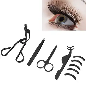 

4pcs Eyelash Curler Eyebrow Trimming False Eyelashes Scissors Tweezers Makeup Tool Set Professional Handle False Eyelash Tool