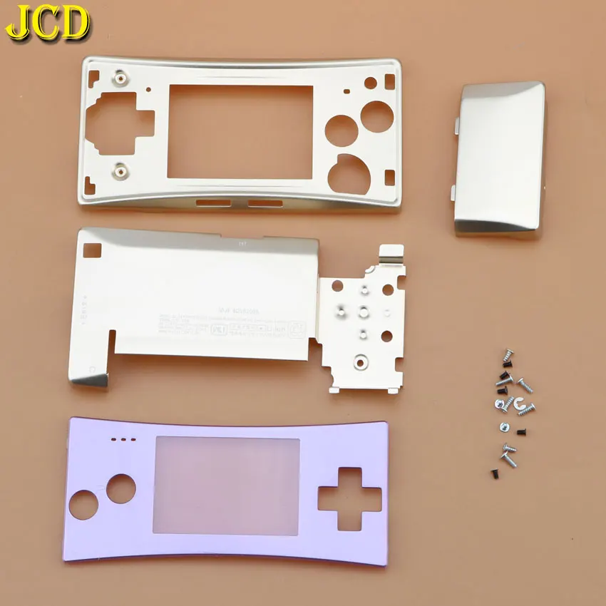 JCD 4 в 1 металлический корпус чехол для NAND Gameboy Micro GBM Передняя Задняя крышка Лицевая панель Держатель батареи с винтом