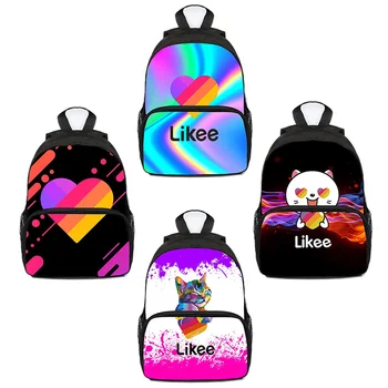 

Like App "LIKEE 1 (Like Video)" Bag for Kids 3D Russia Type Zipper Kindergarten Backpack School Bags for Teenage Girls 13 Inch