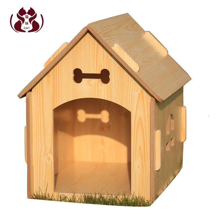 

Four Seasons Large Kennel Room Domestic And Foreign Can Wash And Wash Rain Proof Woodiness Kennel Pets Nest Dog House
