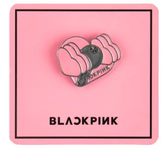 10 шт./партия KPOP черная розовая брошь Лиза Роза JISOO Дженни БП сплав значок аксессуары - Цвет: D