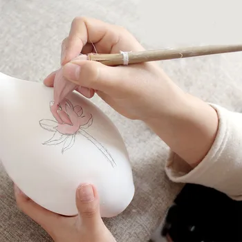 

23cm Ceramic Pottery Painting Coloring Watershed Brush Chicken Head Chinese Brush Pottery Cermaic Clay Tools