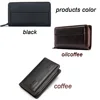 MVA Clutch Male Men's Wallet Genuine Leather Double Zipper Men's Clutch Bags purse for men Passport/Phone Wallets for credit car 5