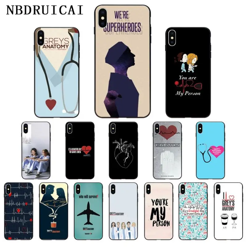 

NBDRUICAI American TV Gray Anatomy High Quality Phone Case for iPhone 11 pro XS MAX 8 7 6 6S Plus X 5 5S SE XR case