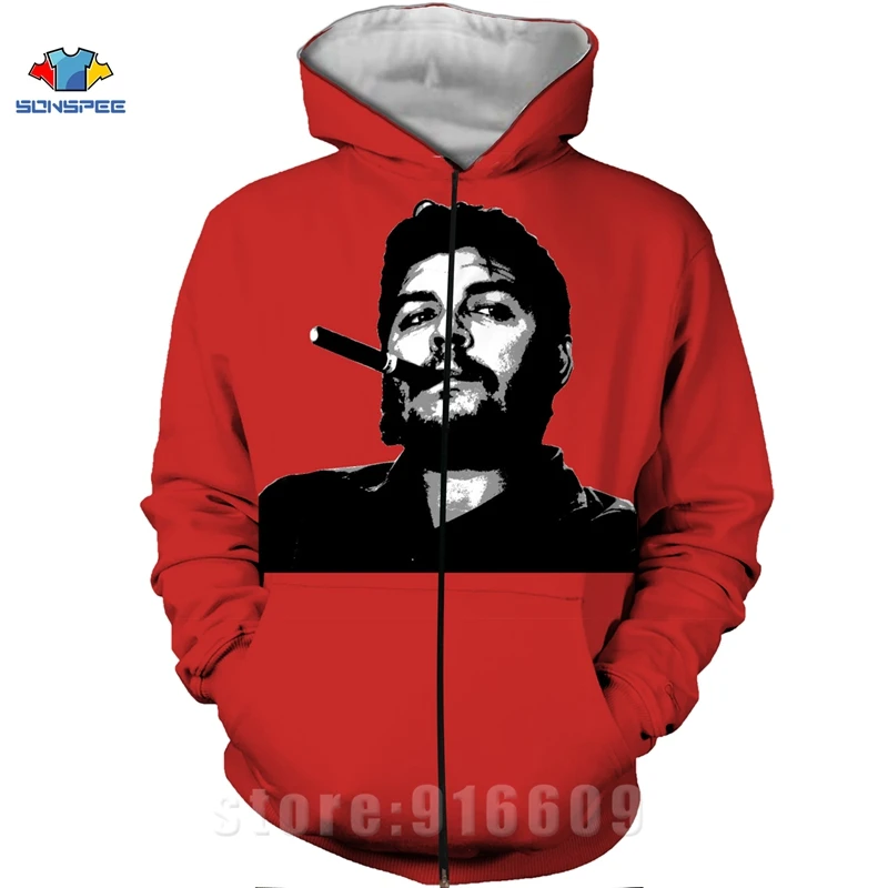 Winter Coat 3D Print Che Guevara Jacket Men Sweatshirts Women Fashion Hoodies Mens Pocket Sweatshirt Harajuku Hoodie Pullovers (4)