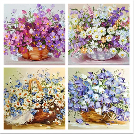 

5D DIY Diamond Painting Daisy basket Cross stitch Diamond Embroidery Full drilling Home Decoration birthday present