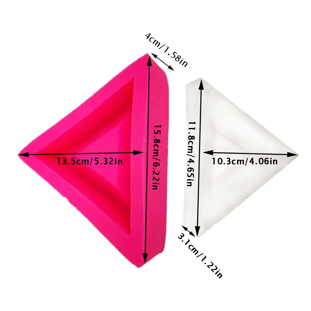 Silicon Triangle Ashtray Mould DIY Ceramics Plaster Artwork Mould Jewelry Storage Box Mold Home Handmade Crafts Accessories