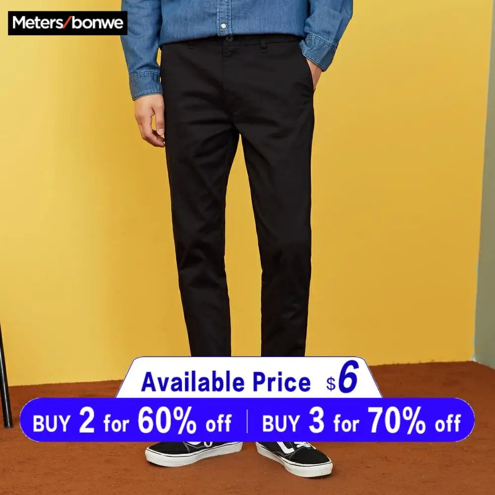 

METERSBONWE Spring Summer Men Pants City Wild Korean Slim Fit Chinos Fashion Male Brand Trousers