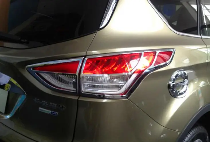Для Ford Kuga 2013 автомобильный детектор ABS Хромированная Накладка для автомобиля задний фонарь лампа рамка части 4 шт