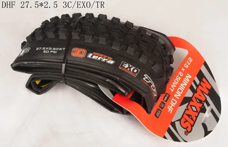 MAXXIS Высокая роликовая велосипедная шина 26 27,5 бескамерная готовая TR 26*2,4 27,5*2,4 2,5 шины для горного велосипеда Складные шины MINION DHF DHR - Цвет: DHF27.5X2.5WT3CEXOTR