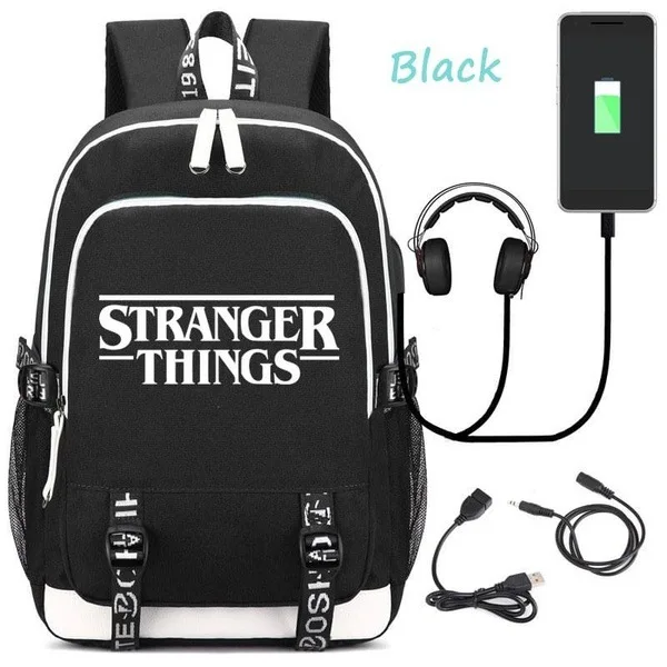 Рюкзак Mochila stranger things с usb-зарядкой, школьная сумка Шелли Кольт Nita Bull Jessie Brock для ноутбука, книжные сумки, Упаковочная Сумка - Цвет: 1