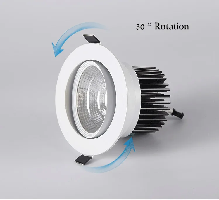 Led Downlight Dimmable lamp 3w 5w 7W 12w 15w 20w 30w 40w cob led spot AC 110V 220V ceiling recessed downlights round panel light