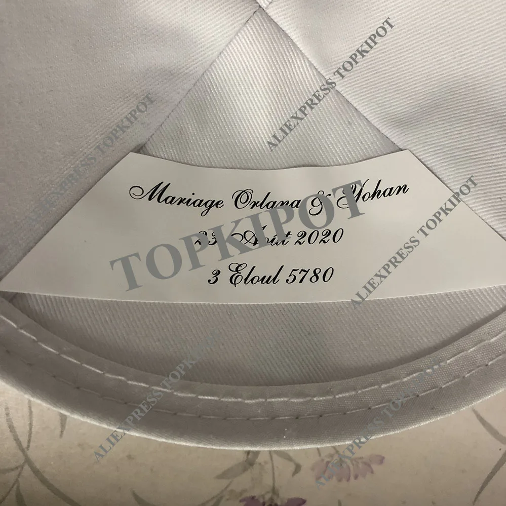 Индивидуальный персонализированный kippah шелк сырец Свадебный