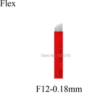Lâminas Tebori Nano 0,18 мм Flex 12 постоянный макияж для ручного татуажа бровей Иглы микроблейдинга лезвия для ручка для микроблейдинга
