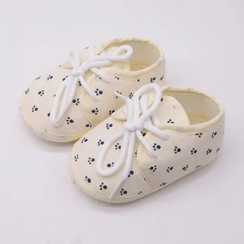 

Fashion Lovely baby Toddler shoes baby girl shoes cotton Newborn Letter Footprint Plaid Anti-Slip Footwear Crib Shoes H5