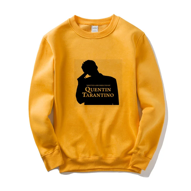 GAAJ написанный и направленный Квентин Тарантино для мужчин и женщин толстовка Желтый Хлопок Мужской флис уличная хип хоп бренд 3XL - Цвет: Gold
