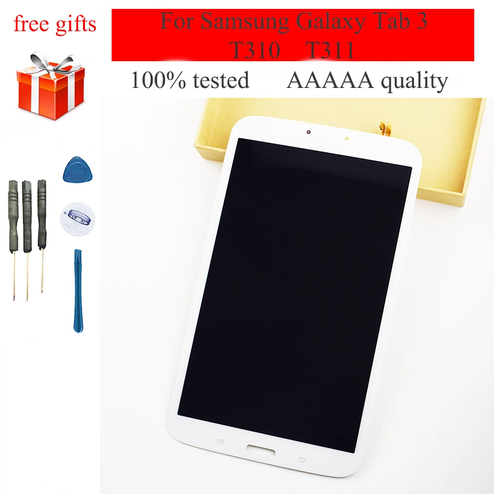 Дешево Для samsung Galaxy Tab 3 8,0 T310 T311 ЖК SM T310 SM T311 сенсорный экран дигитайзер Сенсорная панель + ЖК дисплей монитор в сборе