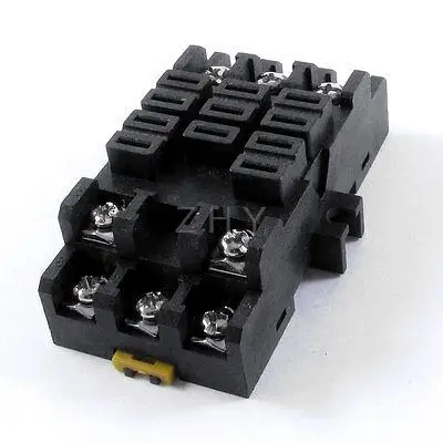 

AC 300V 40A JQX-38F Relay 11 Terminals 34mm Din Rail Socket Holder 38F-11A