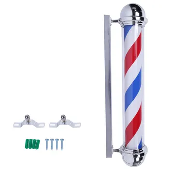 

36" M317C Rotating Barber Pole Light LED Light US Plug Red & Blue & White