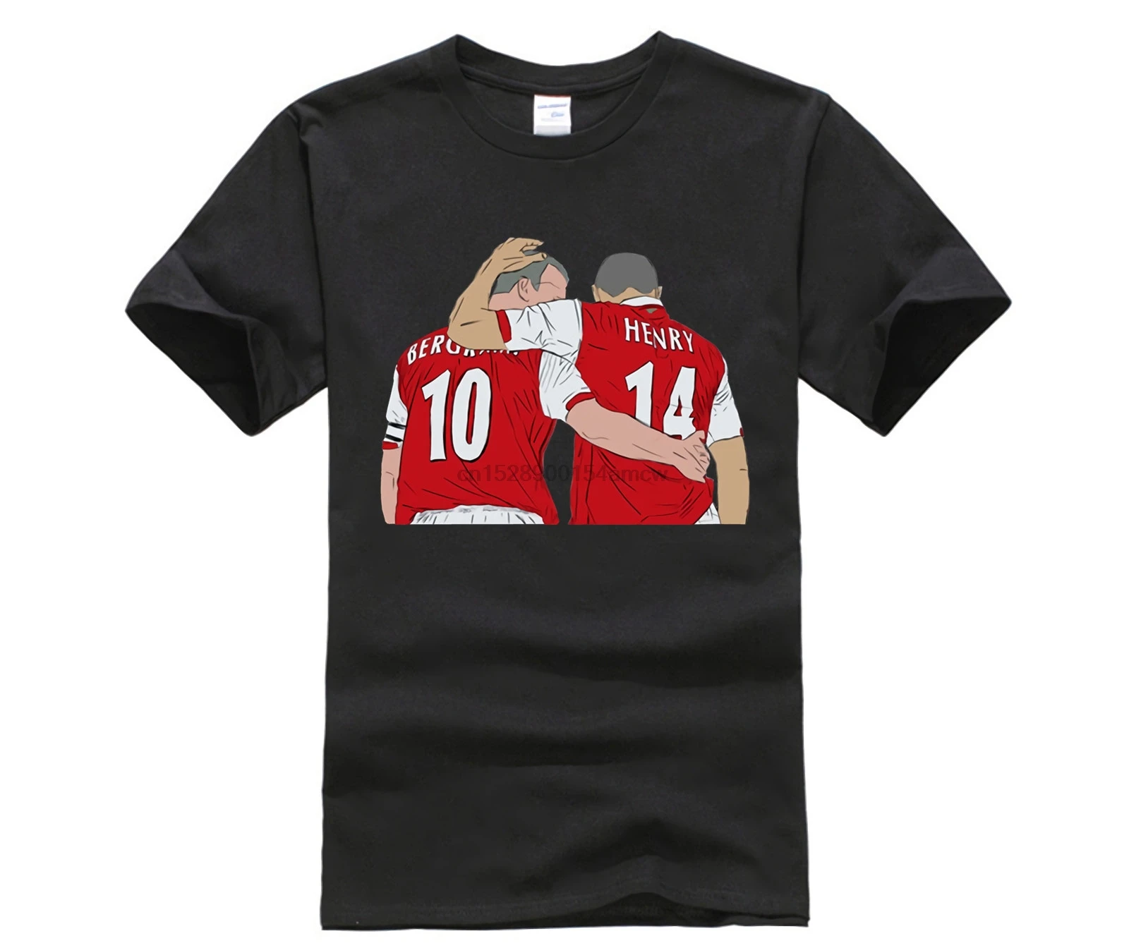 

Hot sale gunners Dennis Bergkamp and Thierry Henry T shirt Fashion mens short sleeve T-shirt