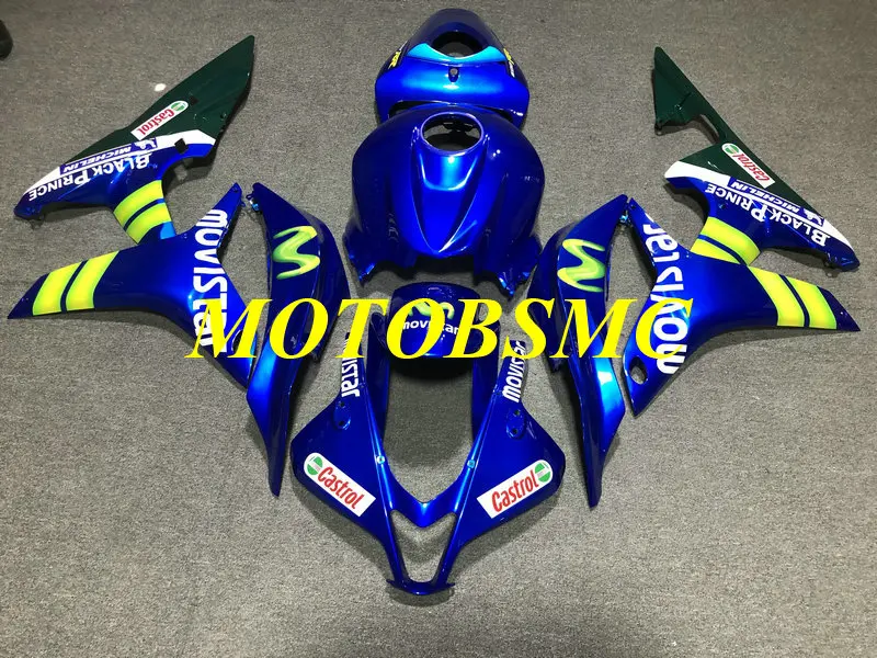 Комплект обтекателей для мотоцикла CBR600RR 07 08 CBR 600 RR F5 600RR 2007 2008 ABS сине-зеленый