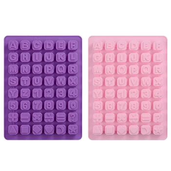 

Silicone Cake Mold 48 Letters Digital Shaped Candy Fondant Cupcake Sugarcraft Jelly Molds Baking Cake Decorating Tools