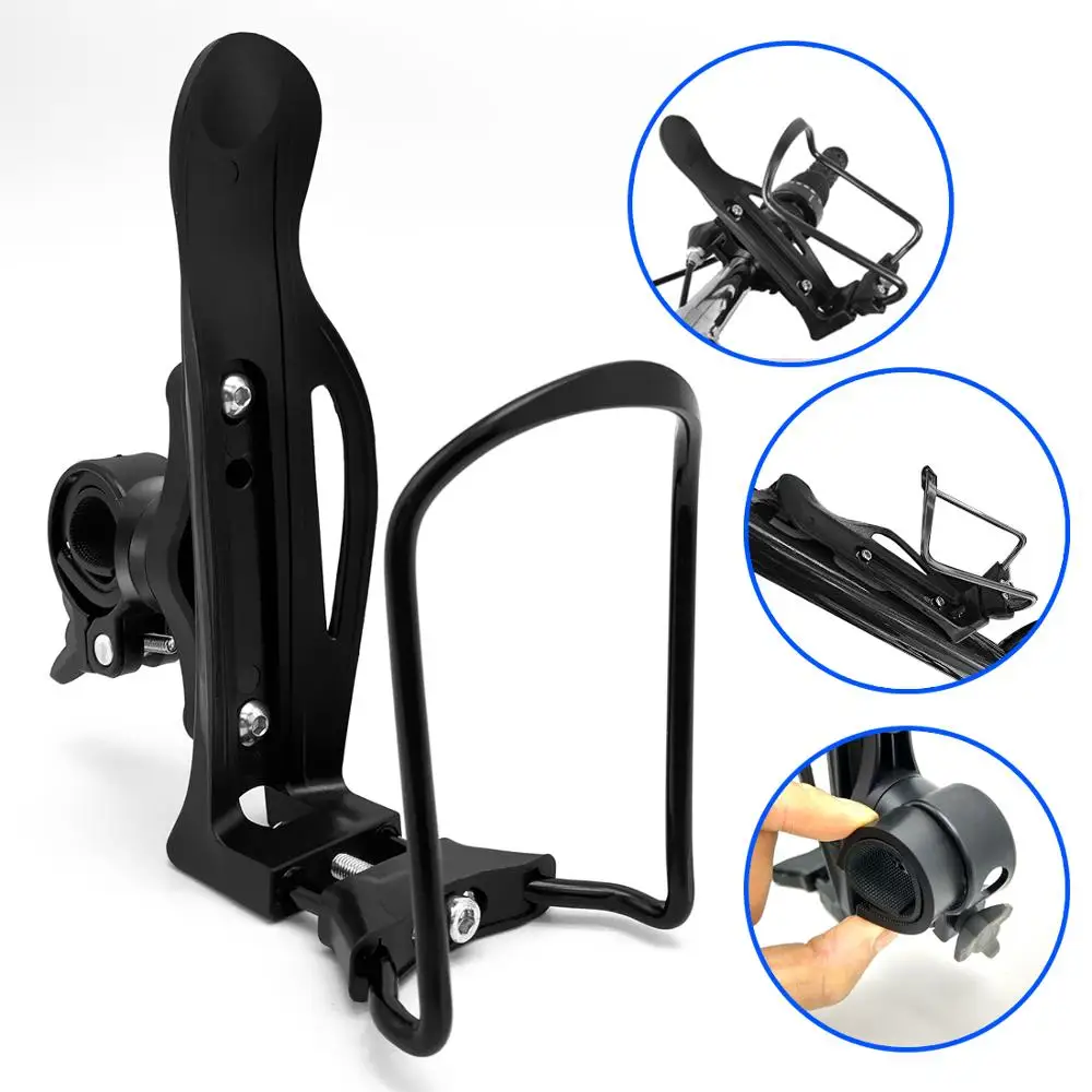 Bicycle Bottle Holder Rotatable Extension Mount Cycling Water Bottle Cage Adapter For Bike Handlebar Saddle Seatpost