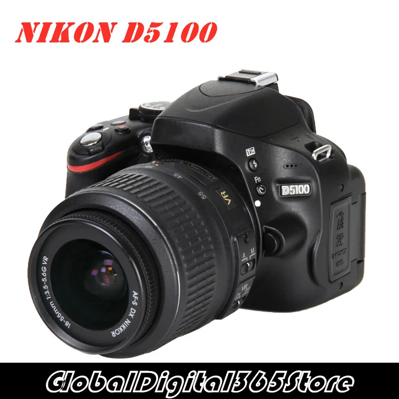 Бывшая в употреблении цифровая зеркальная камера Nikon D5100 16.2MP CMOS с 3-дюймовым